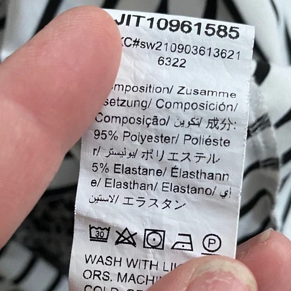 SHEIN Monochrome Striped Long Sleeve Tee - Picture 8 of 8